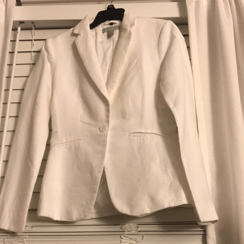 White linen blazer
